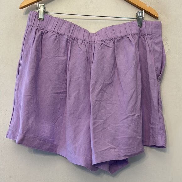 Loft lilac linen shorts Size XL New - Picture 3 of 7